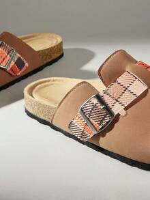 Solecia Men's Casual Solid Color Comfortable Versatile Slide Sandals - Mocha Brown 1 - View 5