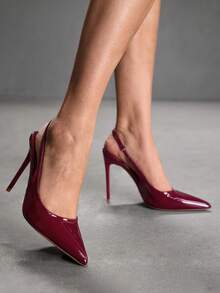 CUCCOO SZL Women's Pointed Toe High Heel Party Shoes, Elegant & Fashionable For Christmas Spring Shoes - Redwood - View 7