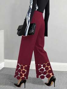 Balvessa 女士波点花边裤 - 紅色 - 查看 2