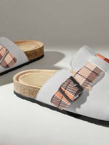 Solecia 男士休闲纯色舒适百搭拖鞋 - 藍白色 - 查看 5