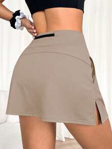 Dewbera Falda deportiva de verano versátil para mujer - Marrón - Ver 2