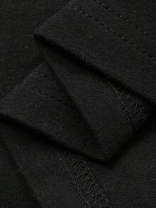 Dazy Kids Tween Girl Letter, Leopard Print, Star Graphic Round Neck Short Sleeve Casual T-Shirt - Black - View 7