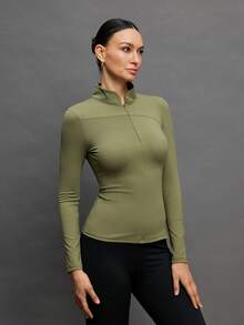 Activina 女士立领长袖马术夹克 - 墨綠色 - 查看 4