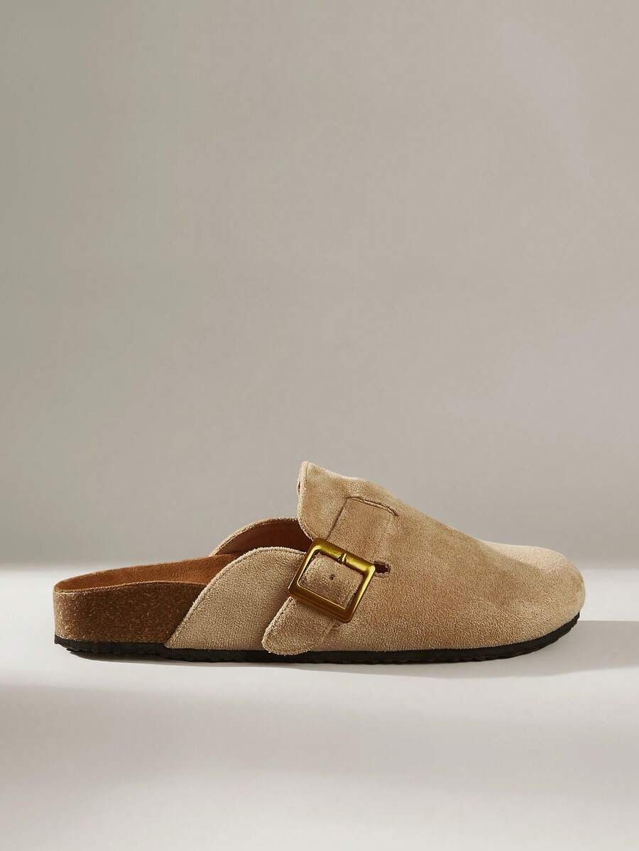 Solecia Women's Casual Slip-On Flat Shoes With Buckle Design, For Daily Wear - Apricot - View 1