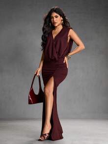 CUCCOO SZL 女士高跟凉鞋 - 酒紅色 - 查看 5