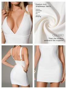 Nuvra Bandage Bodycon Dress With Sexy V-Neck Spaghetti Strap Design, Ideal For Parties And Events - Multicolor - View 9