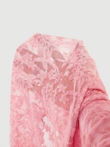 SHEIN MOD Chân váy nữ thanh lịch, chất liệu vải dệt, màu trơn, dáng đuôi cá bất đối xứng. - Hồng - Xem 5