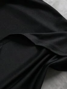 Sport MetroGents 男士圆领字母蜘蛛印花休闲百搭日常运动短袖T恤 - 黑色 - 查看 5