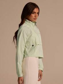 Fluxe Women's Casual Loose Zip-Up Jacket - Green - View 6