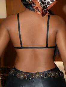 Bare Chapter 1pc Front-Closure Wireless Triangle Cup Bra For Women - Rust Brown - View 2