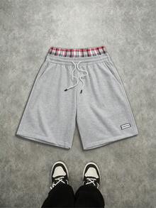 Manfinity Hypemode Men's Dual Waistband Design Versatile Shorts - Grey - View 1