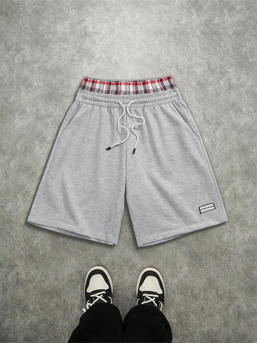 Manfinity Hypemode Men's Dual Waistband Design Versatile Shorts - Grey - View 1