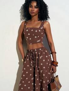 Zivah Bộ đồ nữ năm 2026 in họa tiết độc đáo, kiểu dáng thường ngày, gồm áo và quần dài. - Rỉ Nâu - Xem 7