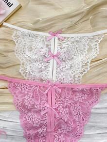 PetitDoll 2pcs Women's Sexy Panty-Like Underwear Set - Multicolor - View 4