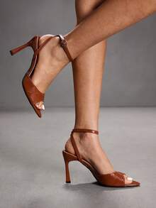 CUCCOO SZL Sandal Hak Tinggi Minimalis Wanita Warna Maroon yang Dapat Diatur, Untuk Pemakaian Sehari-hari Kasual, Sepatu Musim Semi, Liburan Musim Semi, Paskah, Pesta Prom, Natal, Sepatu Musim Semi Musim Panas - Daun bambu hijau kuning coklat - View 7