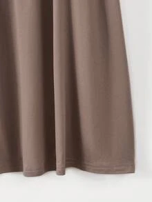 Lacomfia Áo thun nữ cỡ lớn dáng rộng, thanh lịch, xếp ly phía trước, cổ chữ V, phối nhiều mảnh vải, thích hợp cho mùa xuân/hè. - Nhiều màu - Xem 5