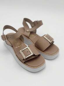 Huarache con plataforma y hebillas - Maquillaje - Ver 4