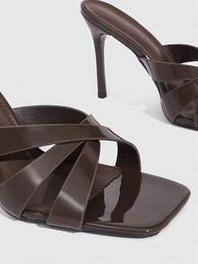 CUCCOO SZL 女士高跟凉鞋 - 鏡深咖色 - 查看 4