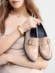 CUCCOO BIZCHIC Women's Shoes Light Apricot Commuting Versatile Comfortable Flat Shoes Loafers - nude - View 7