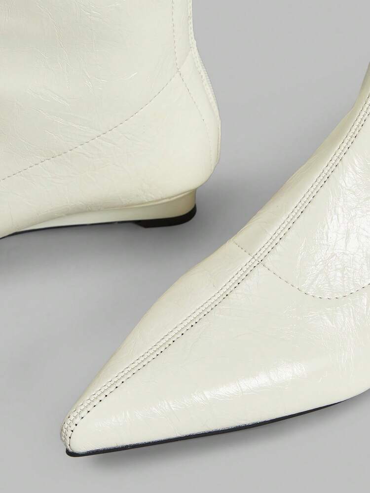 French Retro Low Heel Ankle Boots For Women, New Arrival Elastic Slim Fit Boots For Christmas