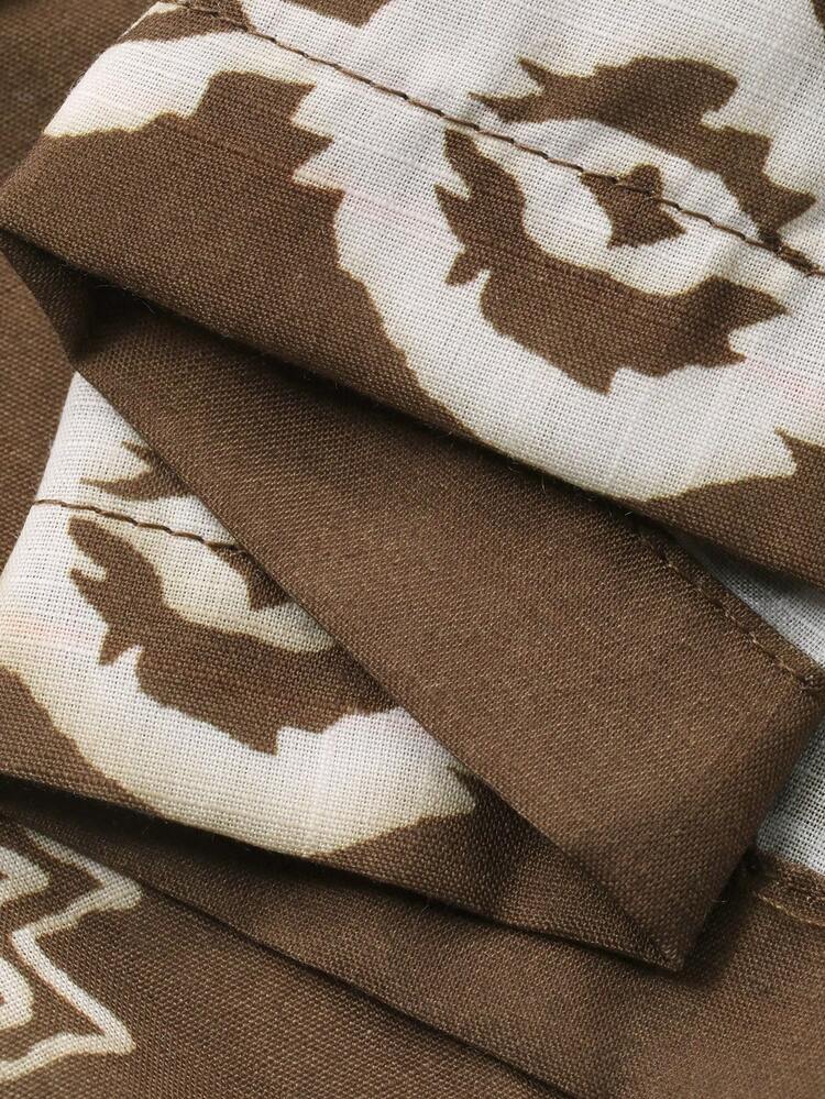 Women's Casual Floral Print Shirt And Wide Leg Pants 2 Pieces Set, Spring/Summer Boho