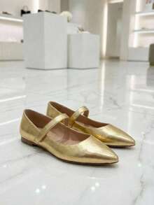 Bailarina Color Dorado / Rosa / Plateado con Correa - Dorado - Ver 3