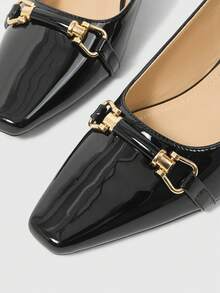 Sleekvia Women's Fashion Versatile Pointed Toe High Heel Pumps - Black - View 10