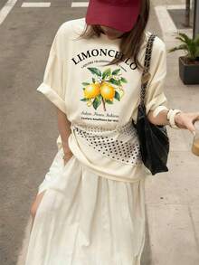 DrmWander Calvaja Limoncello T-Shirt, Italian Amalfi Coast Limoncello T-Shirt, Lemon T-Shirt, Yellow T-Shirt, Limoncello T-Shirt - Black - View 1