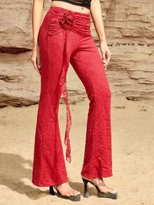 Zyxie Quần ren đỏ trang trí dành cho nữ - Đỏ - Xem 5