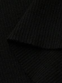 DAZY Women's Solid Color Boat Neck Short Sleeve Casual Business Pullover Sweater - Black - View 6