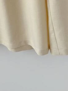 EMERY ROSE 大码印花圆领短袖上衣和纯色阔腿裤两件套 - 彩色 - 查看 8