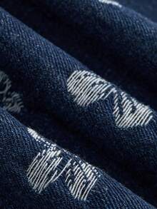 GlowEve Women's Casual Vacation & Commute Full Floral Print Single-Breasted Denim A-Line Skirt - Blue - View 7