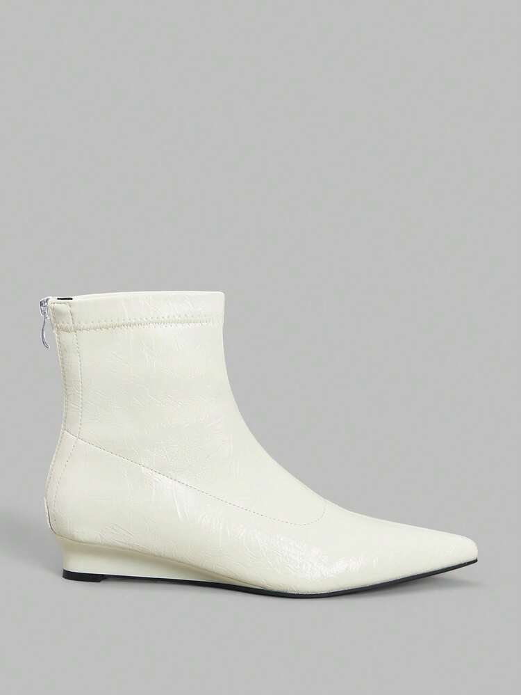 French Retro Low Heel Ankle Boots For Women, New Arrival Elastic Slim Fit Boots For Christmas