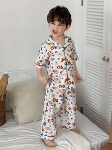 DAZY 男童卡通印花短袖上衣和裤子睡衣套装 - 彩色 - 查看 5