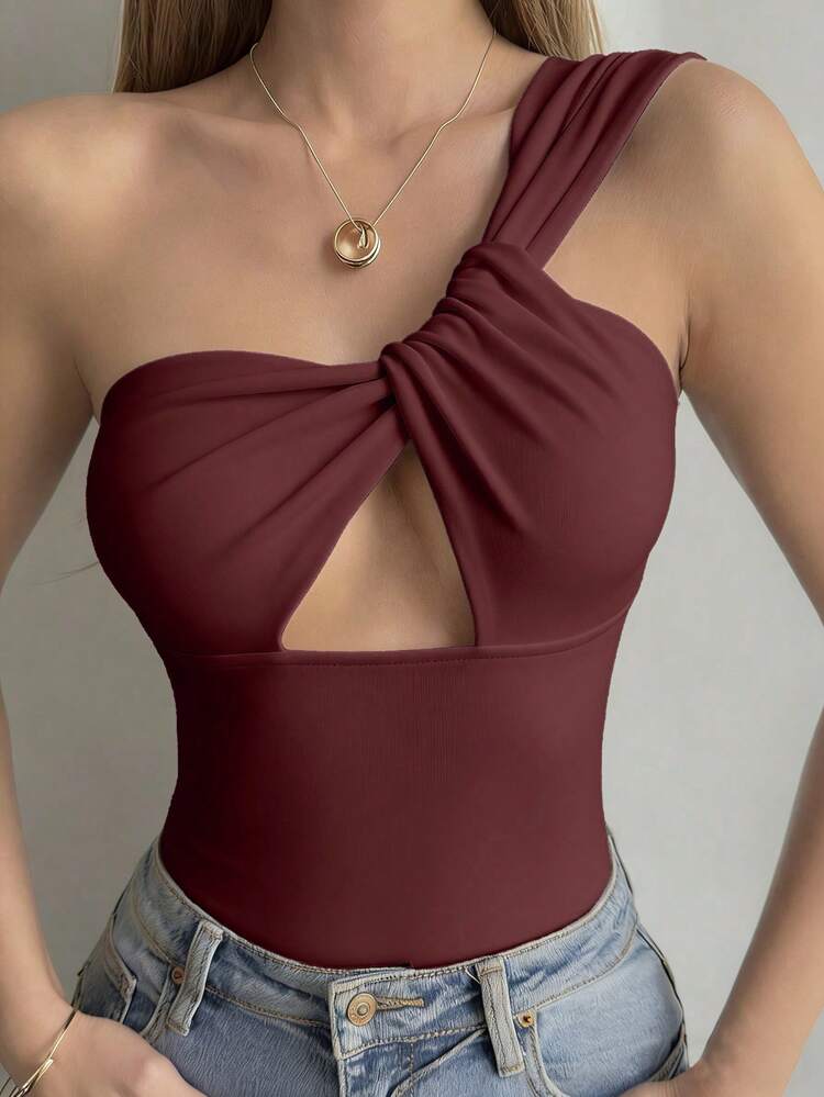 Women's Summer Hollow Cross Strap Fitted Sexy Casual Camisole