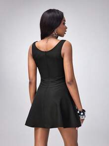 plantica Casual Sexy Urban Modern Minimalist Y2K Subculture Fashion Women's Printed Keyhole Dress, Suitable For Outings, Music Festivals, Daily, Vacation, Dates, Parties, New Year, Valentine's Day, Spring/Summer - Multicolor - View 2