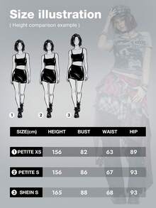 ROMWE Fairycore Mint Green Casual Skirt For Women ,Petite Women - Dark Green - View 8