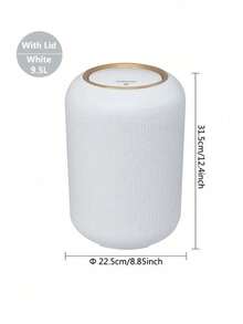 SHEIN 1 Thùng rác nhựa 3L/9.5L có nắp, Thùng rác có nắp đẩy, Thùng ủ phân, Thích hợp cho nhà bếp, phòng tắm, văn phòng, phòng khách, ký túc xá, đồ gia dụng và trang trí nhà cửa, Đồ trang trí Giáng sinh Quà tặng Giáng sinh - Trắng - trắng - Xem 14