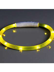 PETSIN 1pc Rechargeable LED Lighted Pet Collar, With Three Lighting Modes, Visible At Night, Ensuring The Safety Of The Pet. The Collar Can Be Freely Adjusted In Length. A Festive Atmosphere Collar, Suitable For Small, Medium And Large Cat And Dog - Multicolor - View 15