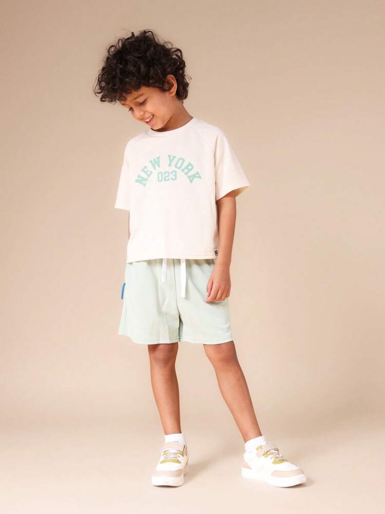 Graphic Tee And Shorts Set