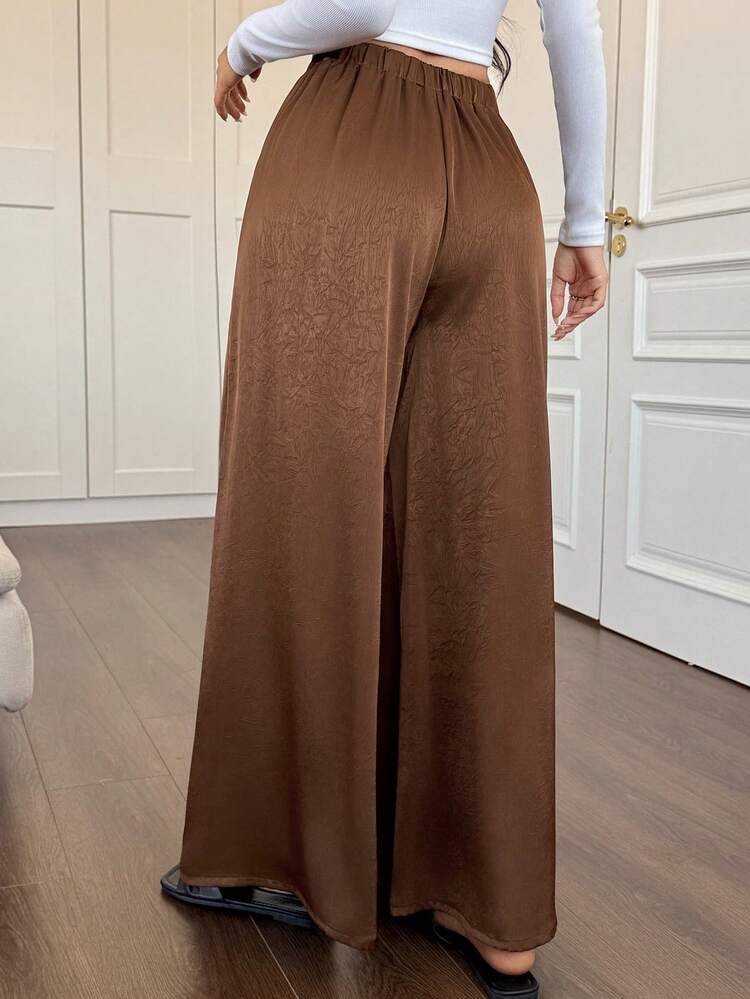 Women's Elegant Satin Wide-Leg Pajama Bottoms, Spring/Summer