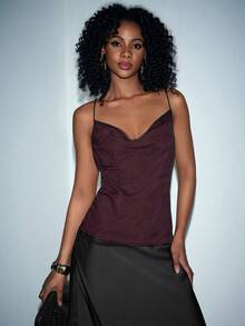 Zivah 2026 Modern Commute Unik Minimalistisk Stil Plisserad Skir Topp Med Topp Och Topp - Röd och svart - Visa 6