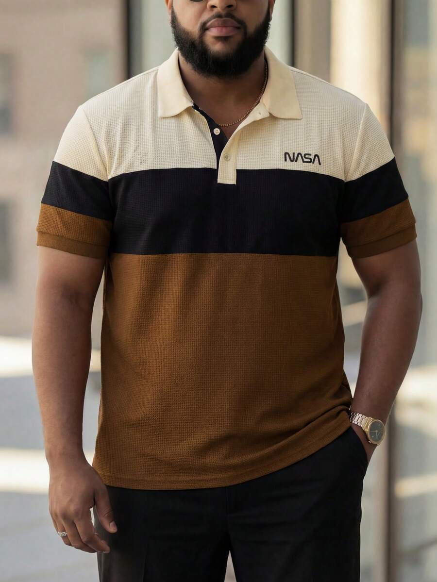 DRIVNCORE Men's Plus Size Polo Shirt, Casual & Fashionable For Everyday Wear - Multicolor - View 1