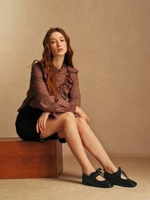 Rosivie Women's Lace-Up Design Fashionable High Heels, Versatile For Daily Wear - Black - View 7