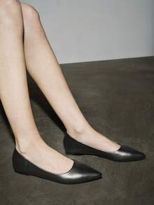 女士尖头时尚低帮紫色平底鞋户外休闲秋季香槟色高档红色休闲百搭黄色鞋子舒适黑色鞋子 - 灰色 - 查看 15