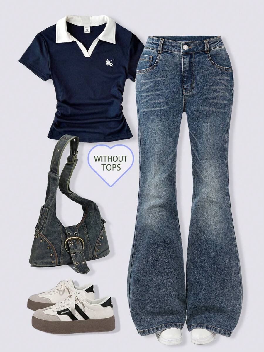 Quần jean cho bé gái tuổi teen, mùa xuân thu, kiểu Mỹ retro mới, màu xanh đậm, chất liệu denim bạc màu, cạp trung bình, ống loe, họa tiết râu mèo, dáng ôm, thoải mái, chất liệu cotton cao cấp, thích hợp mặc hàng ngày đi học, đi nghỉ mát, mùa xuân thu. Quần jean trẻ em, quần jean cho bé gái tuổi teen và bé gái lớn.