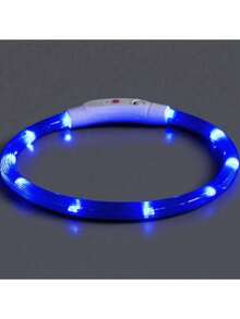 PETSIN 1pc Rechargeable LED Lighted Pet Collar, With Three Lighting Modes, Visible At Night, Ensuring The Safety Of The Pet. The Collar Can Be Freely Adjusted In Length. A Festive Atmosphere Collar, Suitable For Small, Medium And Large Cat And Dog - Multicolor - View 16