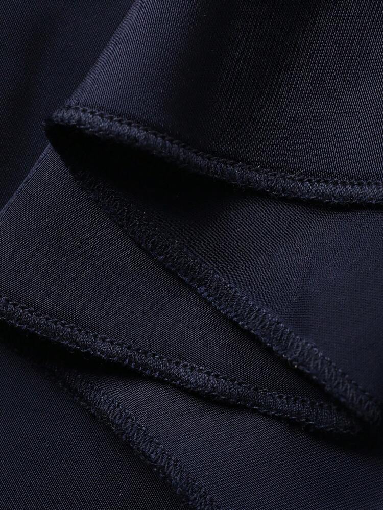 Women's Elegant Solid Color Asymmetric Bowknot Pleated Slit Midi Dress, Summer,Wedding Guest Dress Women Sundress