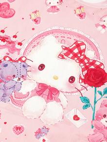 HELLO KITTY AND FRIENDS | SHEIN 1 件装，玫瑰爱心猫背心包，可折叠手提包，女款。 - 多色13 - 查看 3