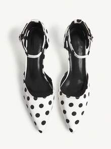 CUCCOO CHICEST Women's Fashionable Elegant Polka Dot Pointed Toe Pumps - Multicolor - View 2
